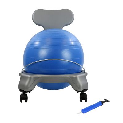 CanDo Ball Chair - Plastic - Mobile - with Back - Child Size - with 15" Blue Ball