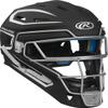 Rawlings | MACH Catcher's Helmet | Baseball | Junior (6 1/2" - 7") | Black/White view 1