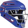 Rawlings | VELO 2.0 Catcher's Helmet | Baseball | Junior (6 1/2" - 7") | Royal/Scarlet view 3