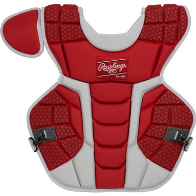 Rawlings | MACH Catcher's Chest Protector | Baseball | Intermediate | Scarlet/White