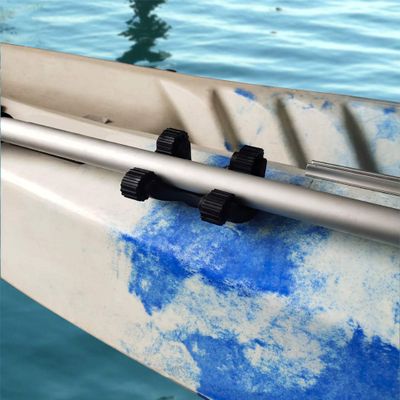 Brocraft Kayak Paddle Holder / Clip - Universal Fit (28mm to 36mm) - Blue Rubber