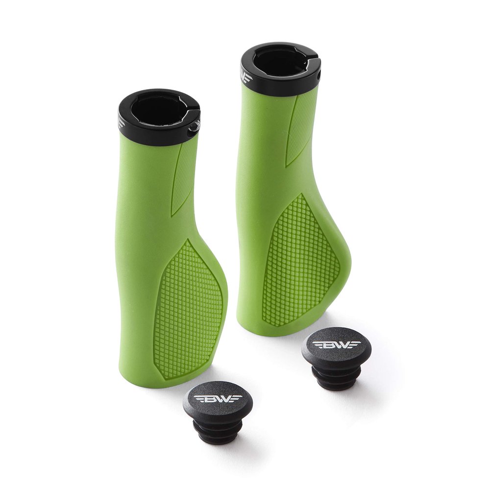 BW USA Ergo-Lock 2.0 Grips Dual Lock-On MTB Bike Handlebar Grips - Green