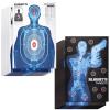 Paper Targets for Shooting Range - 25 x 38 in, 50 Pack, 2 Human Silhouette Designs - Realistic X-Ray Skeleton Anatomy with Red Scoring Marks - Indoor & Outdoor Pistol Targets view 1