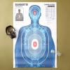 Paper Targets for Shooting Range - 25 x 38 in, 50 Pack, 2 Human Silhouette Designs - Realistic X-Ray Skeleton Anatomy with Red Scoring Marks - Indoor & Outdoor Pistol Targets view 2