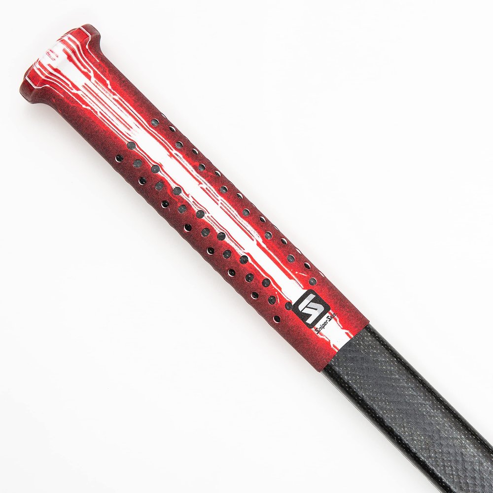 SNIPER SKIN ICT Hockey Grip, Fits Adult and Kids Sticks, Easy Install, Durable, Better Than Hockey Tape, Ideal Team Swag, Tacked Feel - RED Light Speed