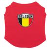 Belgium - Soccer Crest Country Proud Dog Shirt (Red, Small) view 1