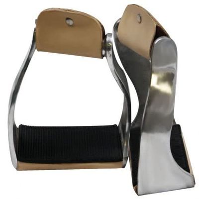 Showman Lightweight Twisted Aluminum Stirrups w/Wide Rubber Grip Tread