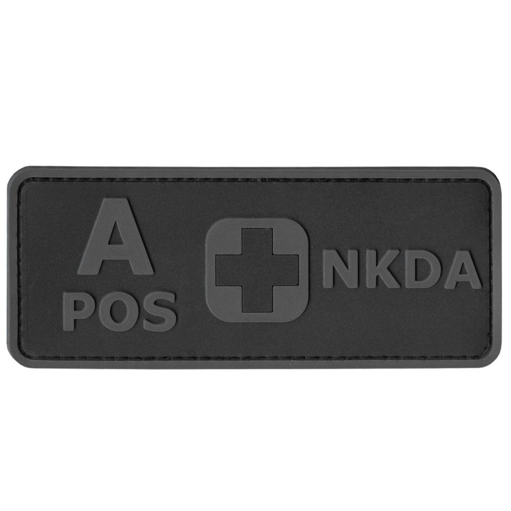 APOS Blood Type NKDA ACU Subdued Tactical No Drugs Allergies PVC Rubber 3D Fastener Patch