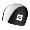 Arena Unisex Junior Unix II Swim Cap for Boys and Girls Ages 6 to 12 Lightweight Stretch Fabric Kids Pool Bathing Cap, One Size, Black/White view 1