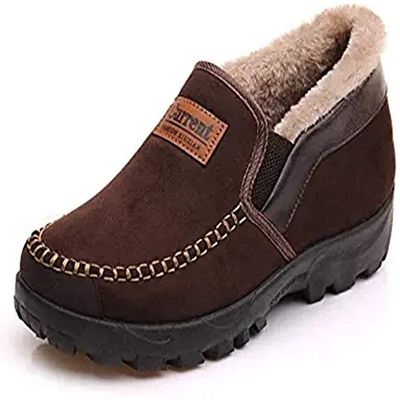Asifn Men's Moccasins Slippers Memory Foam Slip on Loafers Lined House Shoes Indoor Outdoor Winter Dark Brown 11.5.5 US