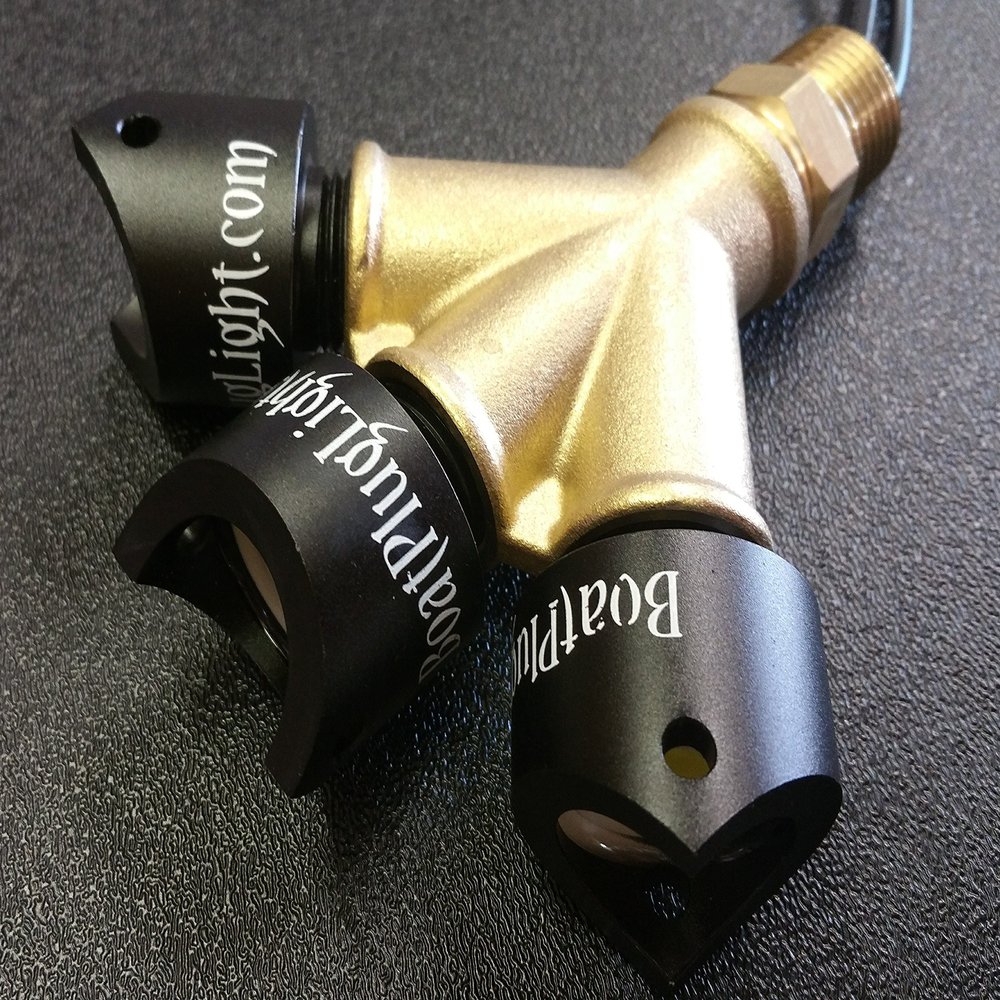 Diablo Royale Customs Y-KNOT TRIPLE TYPHON boat drain plug light (green)