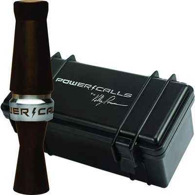 Higdon Outdoors Power Calls: Mallard Duck Call, Charge, Wood (African Blackwood), Single Reed, J-Frame, Stealth Black