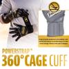 Franklin Sports MLB Batting Gloves - Infinite Powerstrap Baseball + Softball Batting Gloves -Durable Full Wrap Cage Practice Gear - Long Cuff Wrist + Heavy Duty Leather - Adult Large - Grey Hi-Lite view 4