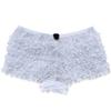 easyforever Women's Ruffled Pettipants Bloomers Lace Trim Knickers Panties Lingerie Underwear White One Size view 4