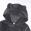 ZFTTZYMX Boys Girls Velvet Hooded Tracksuit Sweatshirt Top + Sweatpants Hoodie Outfit Set view 3