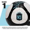 Franklin Sports NWSL NJ/NY Gotham Soccer Ball - Kids Mini Size 1 - Skill + Training Soccer Ball for Kids + Adults - Great for Boys + Girls - Air Pump Included view 2