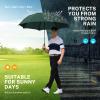 Gonex 62 Inch Extra Large Golf Umbrella, Automatic Open Travel Rain Umbrella with Windproof Water Resistant Double Canopy, Oversize Vented Umbrellas for 2-3 Men and UV Protection, Dark Green view 4