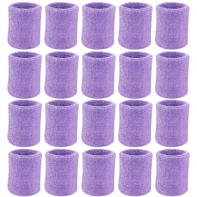 10 Pairs Sports Wristbands, Wrist Sweatbands for Men & Women, Stretchy & Sweat Absorbing Cotton Terry,Perfect for Basketball, Football, Tennis, Soccer, Running & Working Out