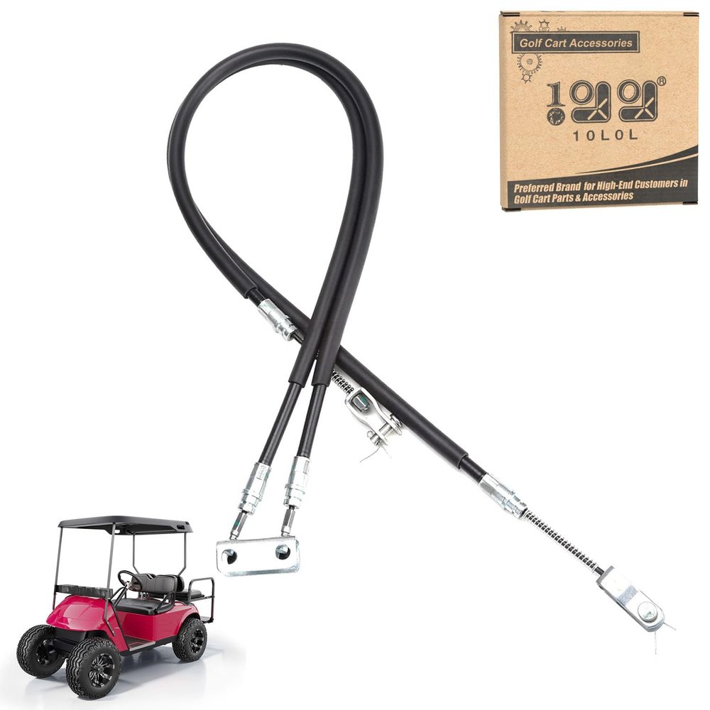 10L0L Brake Cable Set Passenger and Driver Side Fits EZGO (94+) TXT or Medalist Golf Cart Replaces 70969-G03