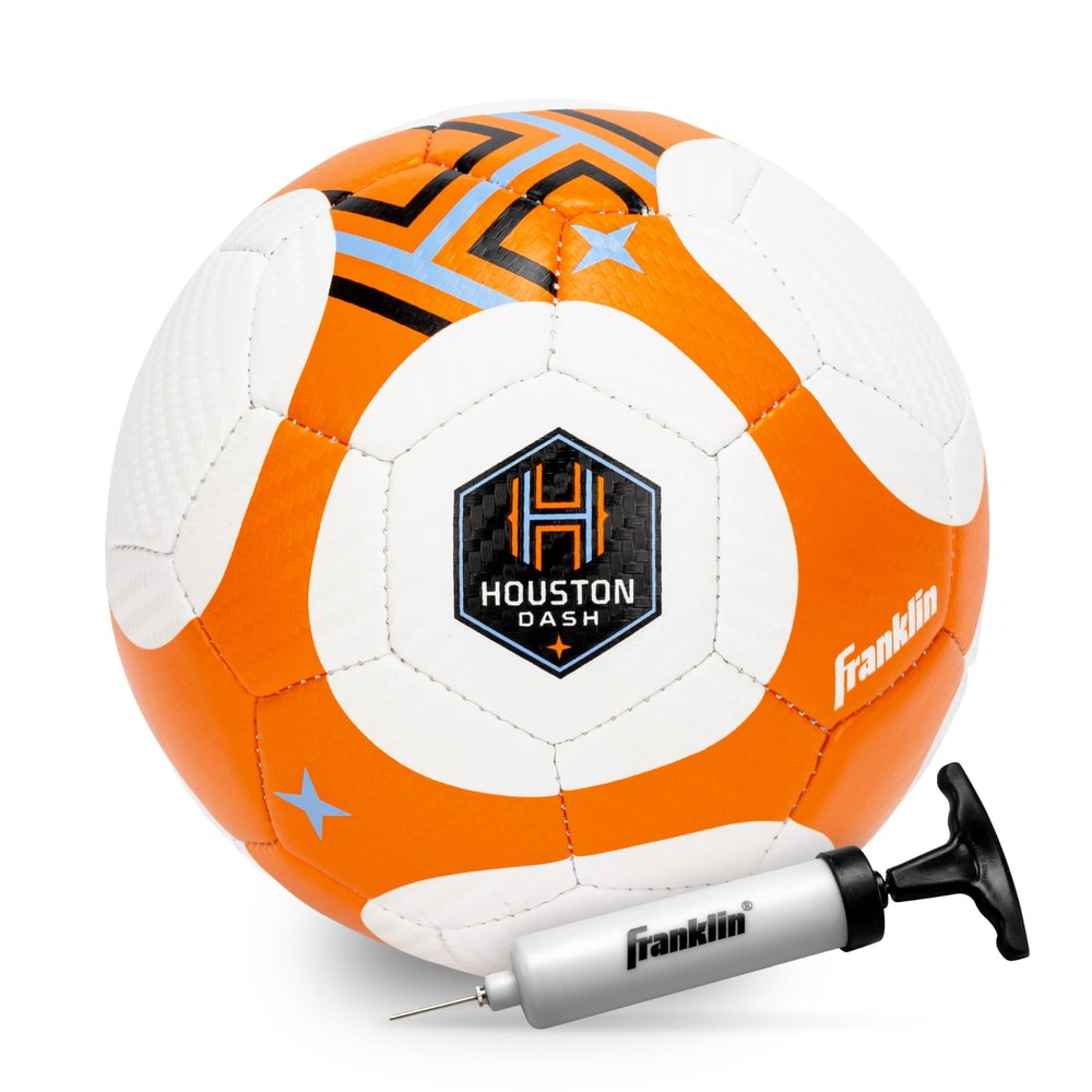 Franklin Sports NWSL Houston Dash Soccer Ball - Kids Mini Size 1 - Skill + Training Soccer Ball for Kids + Adults - Great for Boys + Girls - Air Pump Included