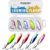 THKFISH Fishing Lures Fishing Spoons Lures Trout Lures for Trout Pike bass Crappie Walleye Color A 10.5g(3/8oz) 5pcs view 1