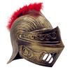 LOOYAR Medieval Knight Soldier Warrior Costume Helmet Hat Sallet with Red Plume and Folding Face Mask for Battle Play Halloween Cosplay LARP view 1
