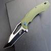 Eafengrow EF915 Folding Knife D2 Steel Blade with Black-Oxide Coating; G10 Handle with Ball Bearing Safe Open Flipper Knife, Locking Liner and Pocketclip for Camping Work (Green) view 3