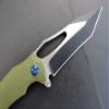Eafengrow EF915 Folding Knife D2 Steel Blade with Black-Oxide Coating; G10 Handle with Ball Bearing Safe Open Flipper Knife, Locking Liner and Pocketclip for Camping Work (Green) view 4