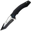 Eafengrow EF915 Folding Knife D2 Steel Blade with Black-Oxide Coating; G10 Handle with Ball Bearing Safe Open Flipper Knife, Locking Liner and Pocketclip for Camping Work (Black) view 1