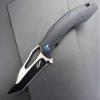 Eafengrow EF915 Folding Knife D2 Steel Blade with Black-Oxide Coating; G10 Handle with Ball Bearing Safe Open Flipper Knife, Locking Liner and Pocketclip for Camping Work (Black) view 3