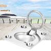 Acouto Boat Ring Hatch Pull Flush Marine Flush Handle 48x38mm Floor Pull Handle 316 Stainless Steel Boat Recessed Hatch Pull Ring Marine Grade Flush Buckle Ring view 4