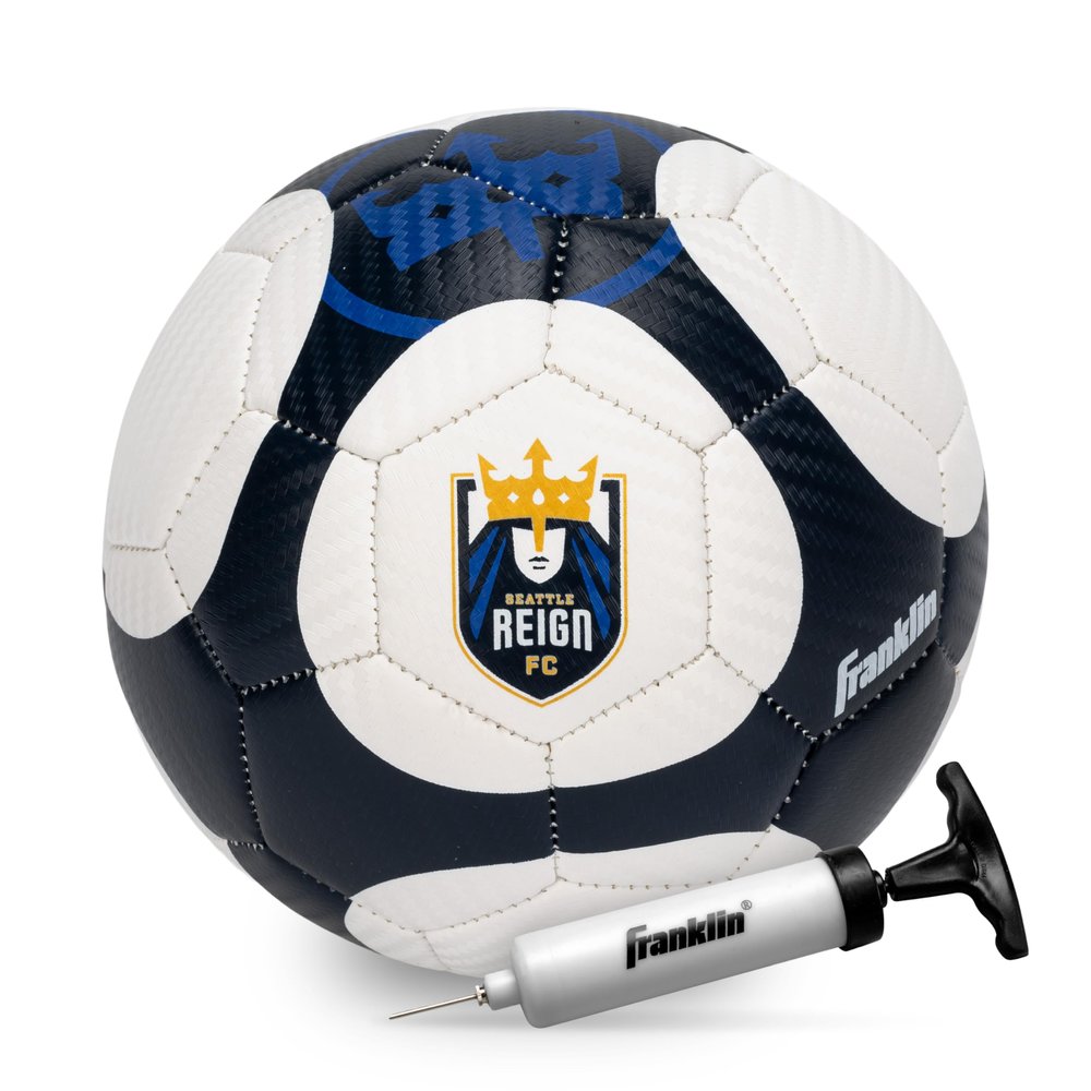 Franklin Sports NWSL Seattle Reign Soccer Ball - Kids Mini Size 1 - Skill + Training Soccer Ball for Kids + Adults - Great for Boys + Girls - Air Pump Included