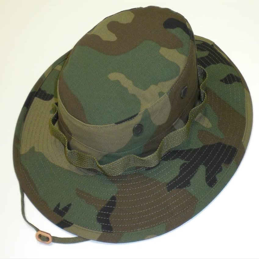Boonie Sun Hat Woodland Camouflage - Size: XLarge