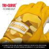 Franklin Sports MLB Batting Gloves - Digitek Camo Baseball + Softball Batting Gloves - Premium Leather Baseball Gear - Adult + Youth Pair - White + Yellow - Adult Large view 4