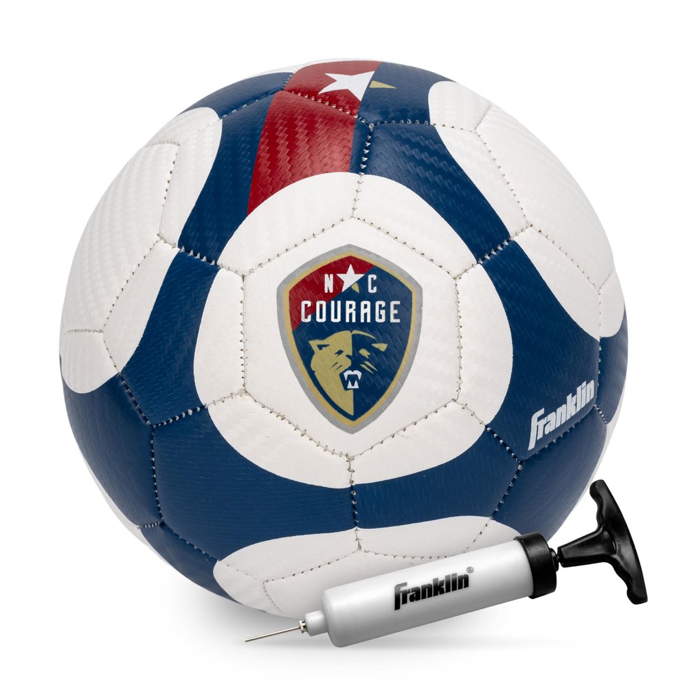 Franklin Sports NWSL North Carolina Courage Soccer Ball - Kids Mini Size 1 - Skill + Training Soccer Ball for Kids + Adults - Great for Boys + Girls - Air Pump Included