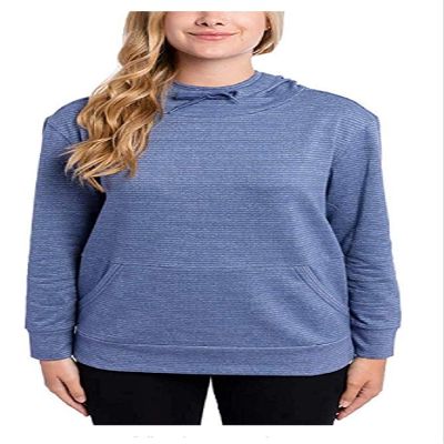 Champion Women's French Terry Hoodie (Light Blue, Medium)