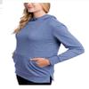 Champion Women's French Terry Hoodie (Light Blue, Medium) view 4