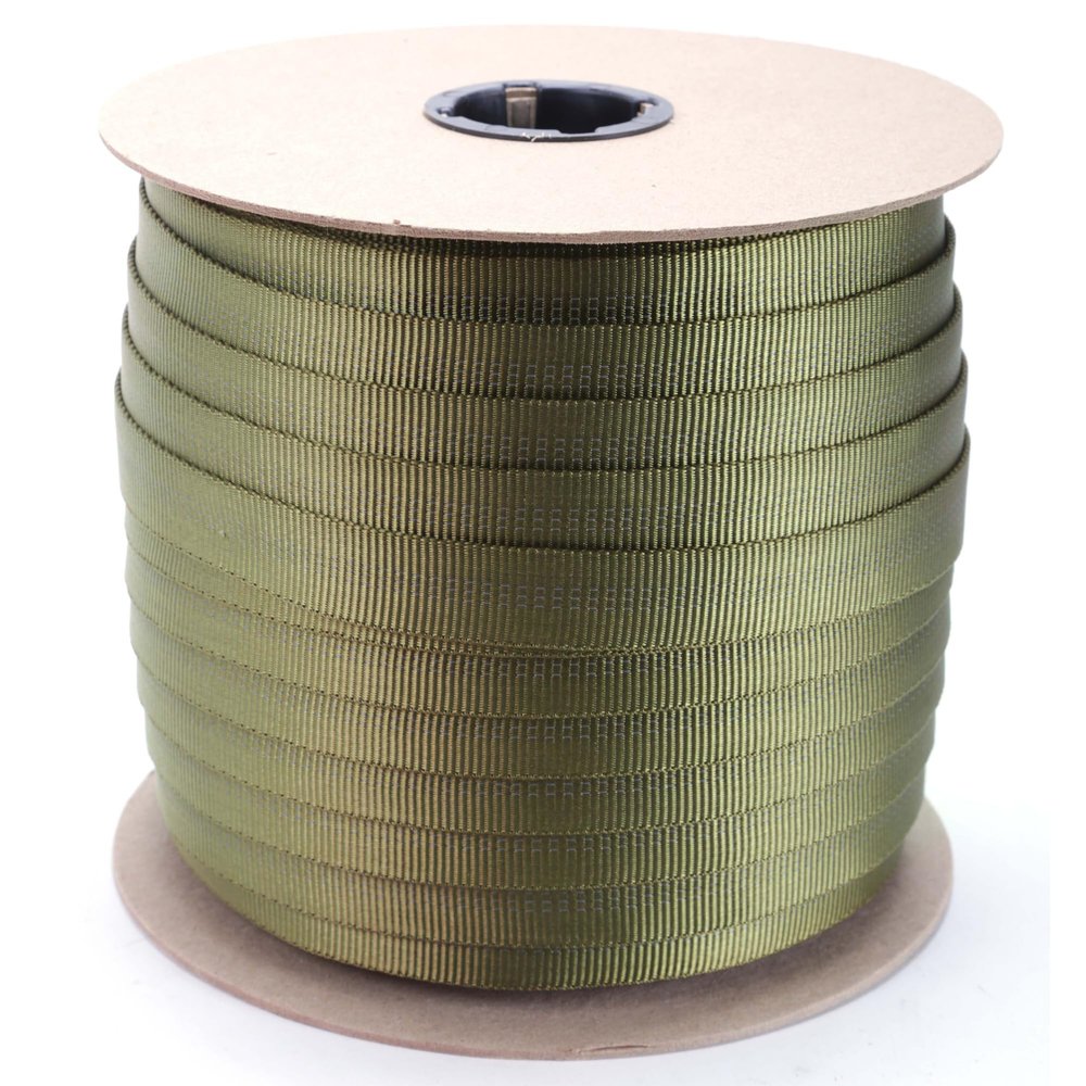 Rock-N-Rescue Professional Grade Nylon Tubular Webbing - Heavy-Duty 1-inch, Rescue Equipment for Mountaineering Rappelling Arborist Safety Gear, Firefighting and Rescue Gear - 100 Feet, OD Green