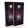Skip's Garage Cleveland Themed #3 Cornhole Set - Premium 2x4 (Corn Bags) - Include Hole Lights view 1