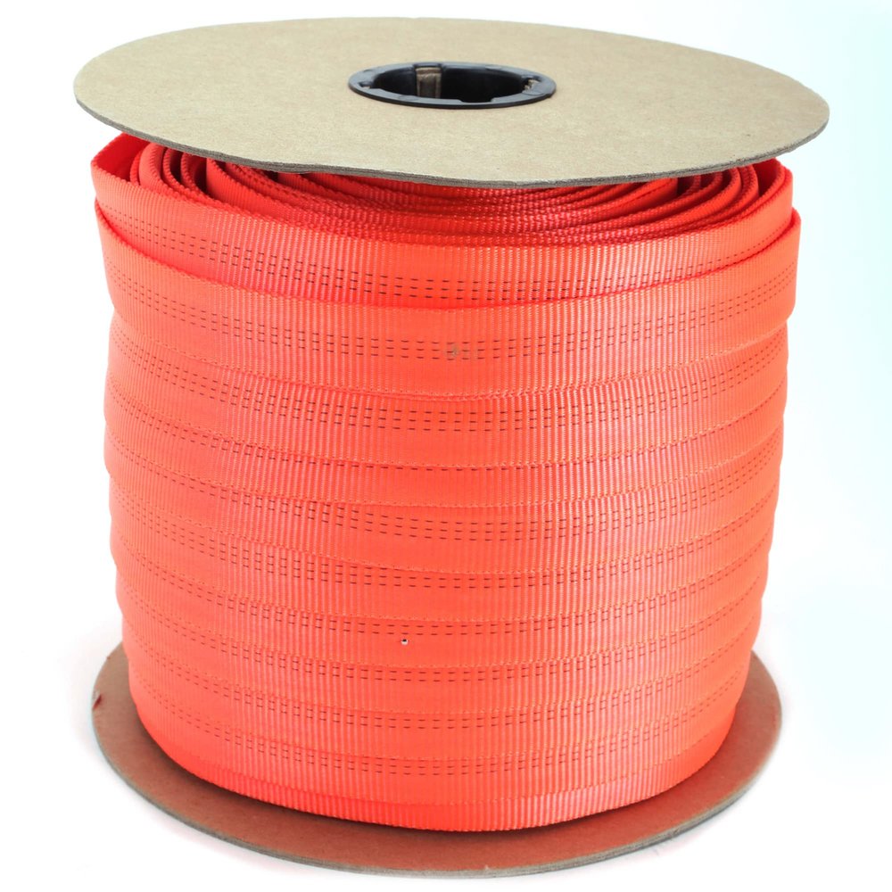 Rock-N-Rescue Professional Grade Nylon Tubular Webbing - Heavy-Duty 1-inch, Rescue Equipment for Mountaineering Rappelling Arborist Safety Gear, Firefighting and Rescue Gear - 300 Feet, Orange