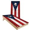 Skip's Garage Puerto Rico Flag Cornhole Set - Premium 2x4 (Weather Bags) - Include Hole Lights view 1