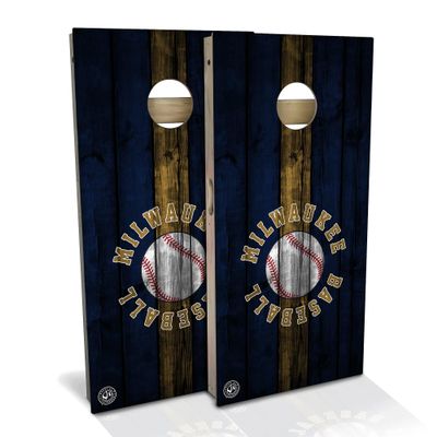 Skip's Garage Milwaukee Themed #4 Cornhole Set - Premium 2x4 (Corn Bags) - Include Case + Hole + Edge