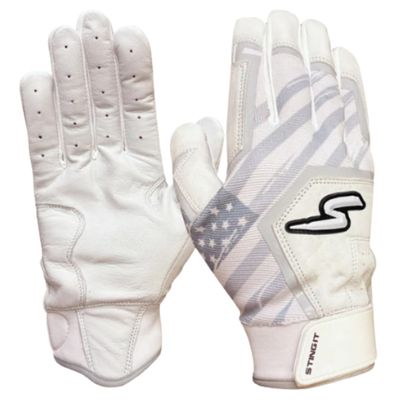 Stinger Sports Sting Squad Batting Gloves for Baseball & Softball (Youth XL, Ice USA)