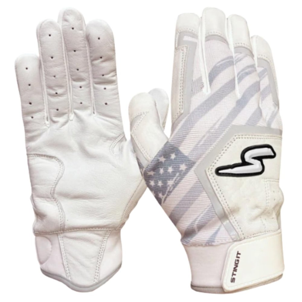 Stinger Sports Sting Squad Batting Gloves for Baseball & Softball (Youth Small, Ice USA)