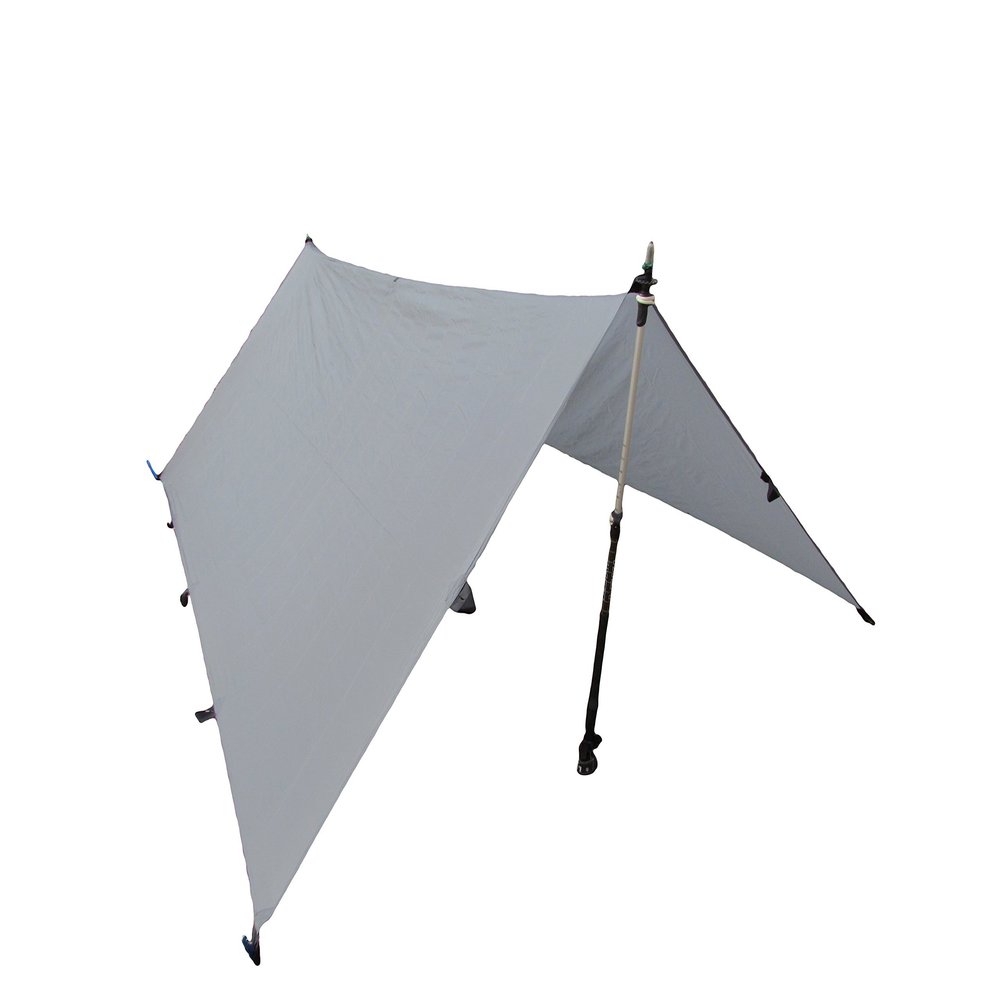 LiteOutdoors Silnylon Tarp - 11.6 Oz. - Ultralight Backpacking Tarp or Hammock Shelter (Grey, 8' x 10')