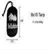 LiteOutdoors Silnylon Tarp - 11.6 Oz. - Ultralight Backpacking Tarp or Hammock Shelter (Grey, 8' x 10') view 4