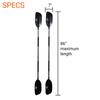 BKC KP224 86" Kayak Paddle 2 Piece Heavy Duty Light Weight Paddle with Anti-Slip Grips - 2 Pack view 2