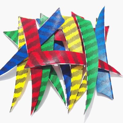 AMEYXGS 50 Pcs Archery Turkey Feather Fletching 4 Inch 5 Inch Natural Feather Fletching DIY Arrows Fletching Right Wings Vanes for Hunting Arrow Accessories (4inch, Green)