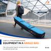 EQ SPORT Snowboard Bag with Wheels - Fully Padded & Waterproof Rolling Snowboard Bag for Air Travel, Boot Bag Included - Fits 2 Boards - Heavy-Duty YKK Zippers - Storage for Snow Gears - Blue, 168cm view 2