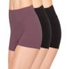 ALWAYS Women Boyshort Underwear Panties - Soft Stretch Boxer Brief Yoga Shorts 3 Pack Black Vintage Violet X Large view 1